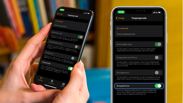 Draagdetectie Apple Watch inschakelen