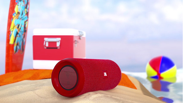 Speaker on the beach