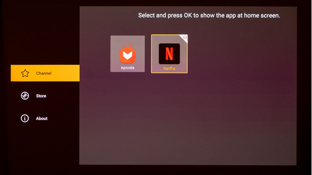 Netflix home menu