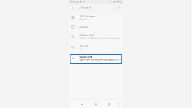 Android One advanced settings