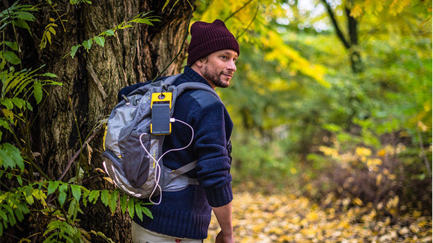 Solar powerbank rugzak wandelen