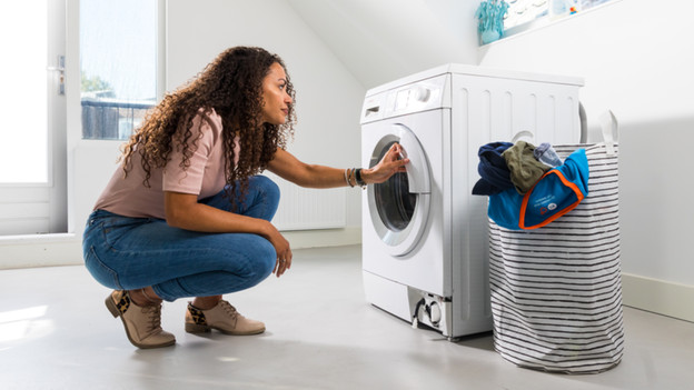 Woman doing the laundry