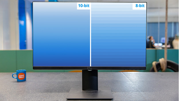 10 bit en 8 bit kleurdieptes op monitor. 