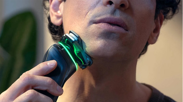 Shave with rotating electric shaver