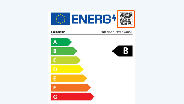 QR code on energy labe