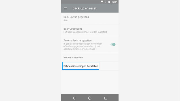Motorola reset fabrieksinstellingen herstellen