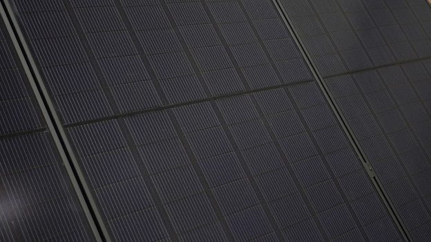 Detailed photo solar panels