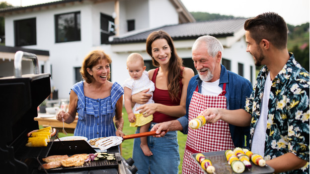 Gasbarbecue in tuin