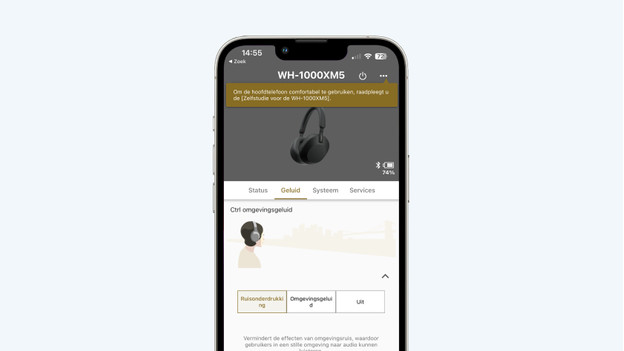 Sony Headphones app noise canceling