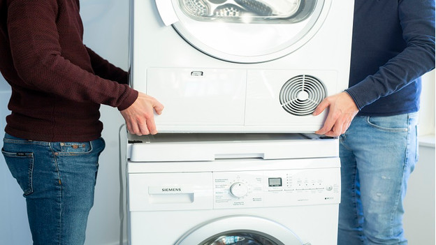 driehoek Beleefd Burgerschap Heb je een tussenstuk voor je wasmachine en droger nodig? - Coolblue -  alles voor een glimlach