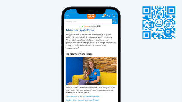 Scan a QR code with an iPhone