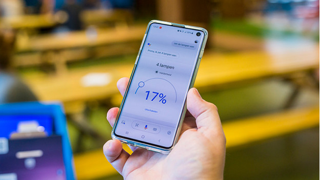 Percentage smart lampen op telefoon
