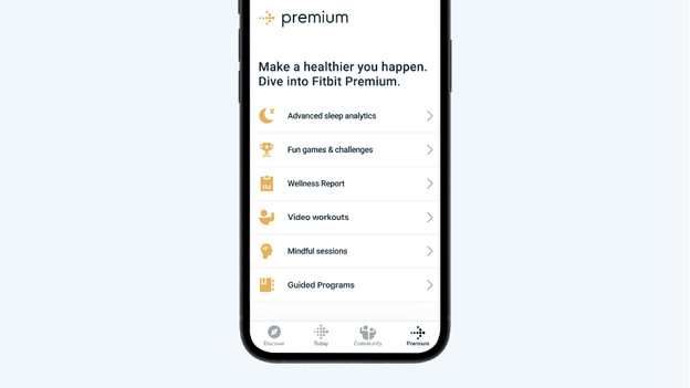 Fitbit Premium in the Fitbit app