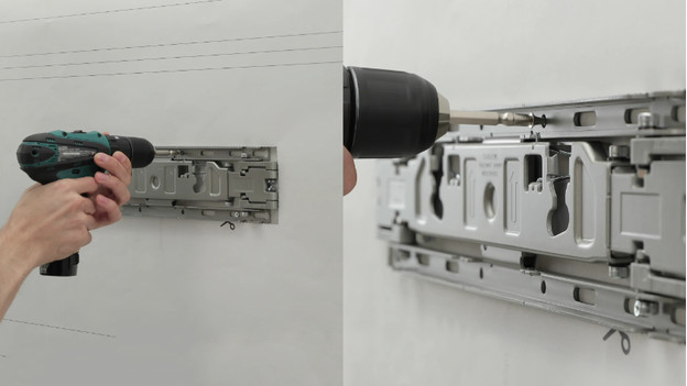 Drill the wall mount