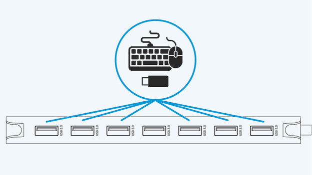 Usb hub met 7 usb A poorten en accessoires