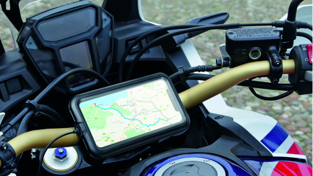 Motorcycle mount on the handlebar