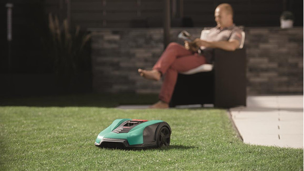 Robot lawn mower spring