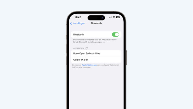 Oordopjes verbinden met bluetooth