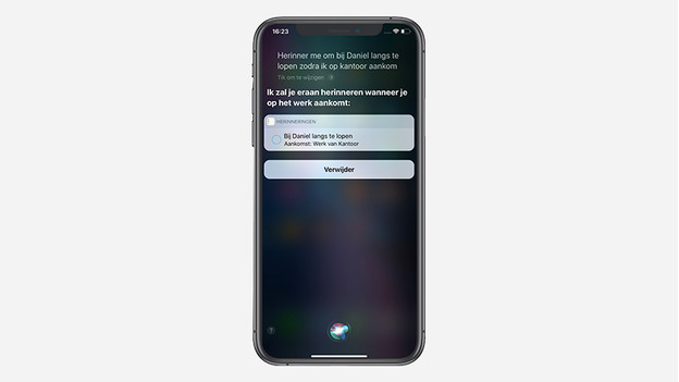 Recordatorios de ubicación siri