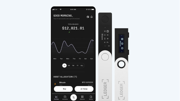 Ledger Live on an iPhone