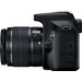Canon EOS 2000D + 18-55mm IS II linkerkant
