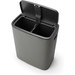 Brabantia Bo Touch Bin 2x30 Liters Mineral Concrete Gray detail