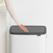 Brabantia Bo Touch Bin 60L White + Trash Bags (2x 60 units) product in use