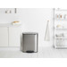 Brabantia Bo Pedal Bin 60L Stainless Steel Fingerprint-Proof + Trash Bags (120 units) product in use