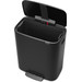 Brabantia Bo Pedal Bin 60L Matte Black + Trash Bags (120 units) 