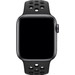 Apple Watch 38/40/41 mm Siliconen Horlogeband Nike Sport Antraciet/Zwart voorkant