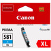 Canon CLI-581XL Cartridge Cyan Main Image