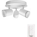 Philips Hue Adore badkameropbouwspot White Ambiance 3-Spot Wit rond + dimmer Main Image