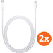 Apple USB-C to Lightning Cable 1m Plastic White Duo Pack Main Image