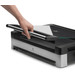 WMF 0415430011 Lono Tafelgrill met Glazen Deksel, 2200W, Grillplaten oppervlak 40 x 29 cm, uitneembare RVS Lekbak, Veiligheidsoptie, Anti-aanbak laag, NTC Thermostaat met Touch-control, LED controlelamp, Cromargan