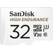 SanDisk MicroSDHC High Endurance 32GB 100MB/s + Adapter detail