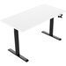 Euroseats Hand Crank Sit-Stand Desk 120x80 Black/White left side