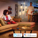 Philips Hue Filament White Ambiance Standard 4-pack + Bridge product in use