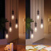 Philips Hue Filament White Ambiance Edison 3-pack + Bridge product in use