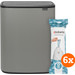 Brabantia Bo Touch Bin 2x 30L Mineral Concrete Grey + Trash Bags (120 units) Main Image