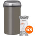 Brabantia Touch Bin 60 Liter Platinum + Vuilniszakken (120 stuks) Main Image