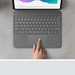 Logitech Combo Touch iPad Pro 12.9 inch (2022/2021/2020) Toetsenbord Hoes QWERTY Grijs 