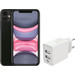 Refurbished iPhone 11 64GB Zwart (Zo goed als nieuw) + XtremeMac Oplader met 2 Usb A Main Image