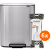 Brabantia Bo Pedal Bin 60 Liter Rvs Fingerprint proof + Vuilniszakken (120 stuks) Main Image