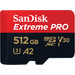 SanDisk MicroSDXC Extreme Pro 512GB 200mb/s voorkant