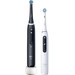 Oral-B iO 5N Zwart en Wit duo pack + iO Ultimate Clean opzetborstels (8 stuks) voorkant