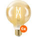 WiZ Smart Filament Light Globe 6-pack - Warm to Cool White Light - E27 Main Image