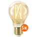 WiZ Smart Filament lamp Standaard Goud 5-pack - Warm tot Koelwit Licht - E27 Main Image