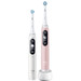 Oral-B iO 6n Wit en Lichtroze Duopack + opzetborstels (8 stuks) voorkant