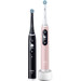 Oral-B iO 6n Zwart en Lichtroze Duopack + iO Ultimate Clean opzetborstels (8 stuks) 