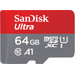 SanDisk MicroSDXC Ultra 64GB 140mb/s voorkant